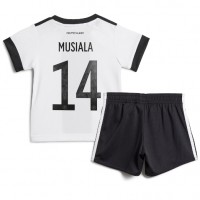 Otroški Nogometni dresi Nemčija Jamal Musiala #14 Domači SP 2022 Kratek Rokav (+ Kratke hlače)